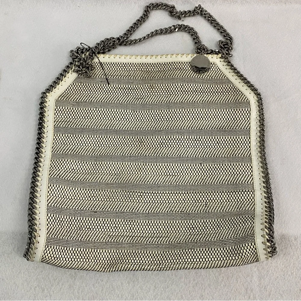 Stella McCartney Cream and Silver Chain Shoulder Bag